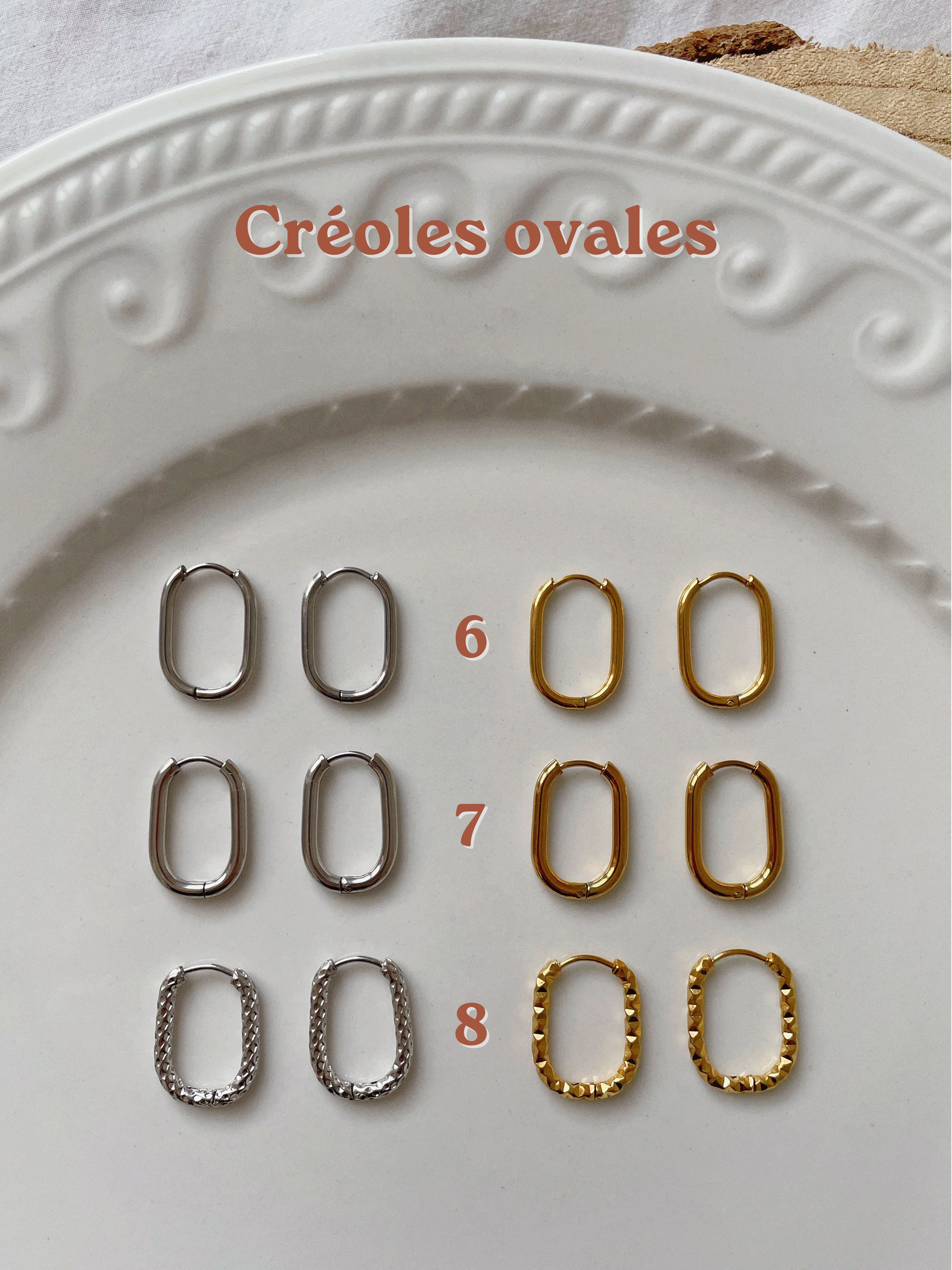 Créoles ovales n°8